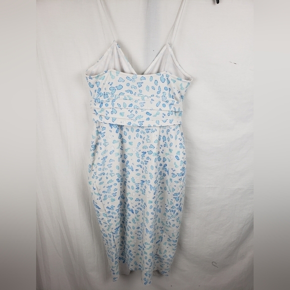 Asos Blue and White Spaghetti Strap Dress Sz 6 - Picture 5 of 10
